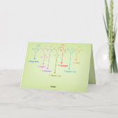 "VRIENDEN" aminozuur wenskaart - aangepaste tekst Kaart (Achterkant)