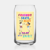 Vrienden Barware Skate Met Hart Soar Met Geest Blikvorm Glas (Achterkant)