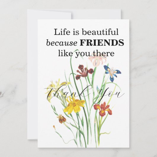 VRIENDEN BEDANKT KAARTEN (Voorkant)