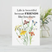 VRIENDEN BEDANKT KAARTEN (Staand voorkant)