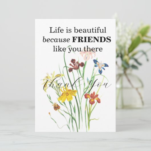 VRIENDEN BEDANKT KAARTEN (Staand voorkant)