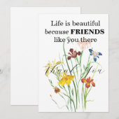 VRIENDEN BEDANKT KAARTEN (Voorkant / Achterkant)