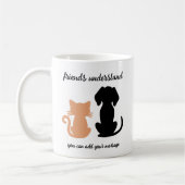Vrienden begrijpen Dog Cat Besties Koffiemok (Links)