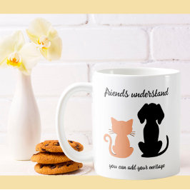 Vrienden begrijpen Dog Cat Besties Koffiemok
