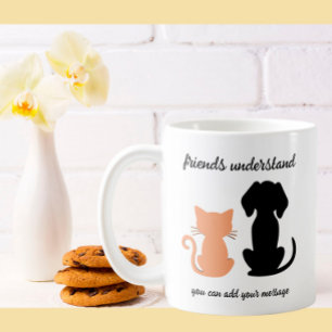 Vrienden begrijpen Dog Cat Besties Koffiemok