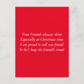 Vrienden bij Kerstmis Feestdagenkaart (Voorkant)
