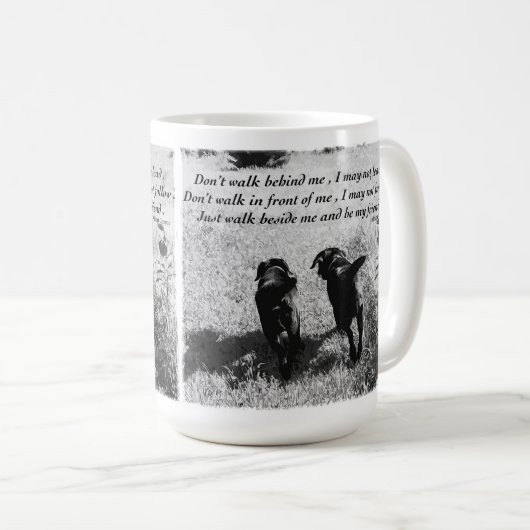 Vrienden - Black Labradors - Schattigee hondenvrie Koffiemok (Voorkant rechts)