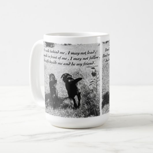 Vrienden - Black Labradors - Schattigee hondenvrie Koffiemok (Voorkant links)