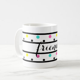 Vrienden Black Polka Dots Koffiemok