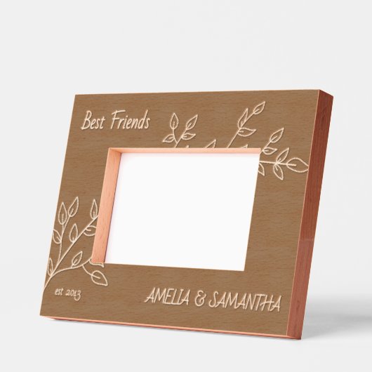 Vrienden Bloemen Besties Custom Wood Afbeelding Li Gegraveerde Lijstjes (Links)