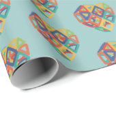 Vrienden bouwen elkaar op een magneettegelhart cadeaupapier (Rol Hoek)