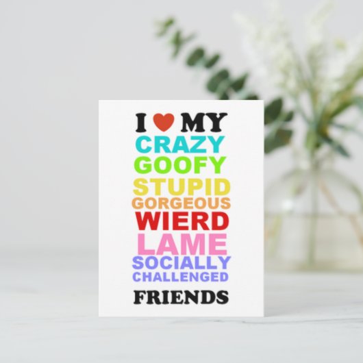 Vrienden Briefkaart (Staand voorkant)