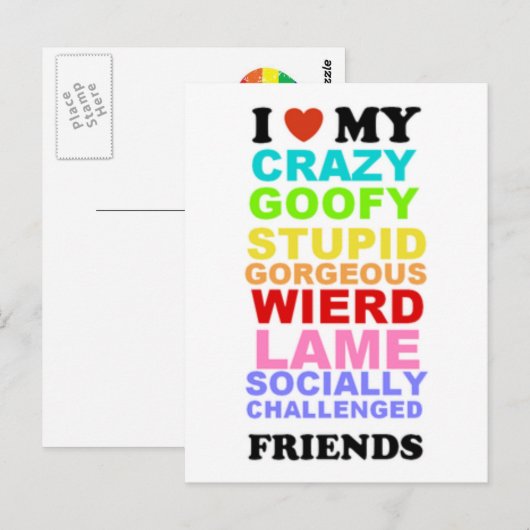 Vrienden Briefkaart (Voorkant / Achterkant)