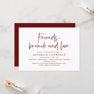 Vrienden, Brunch en Love, Casual Vrijgezellenfeest Kaart