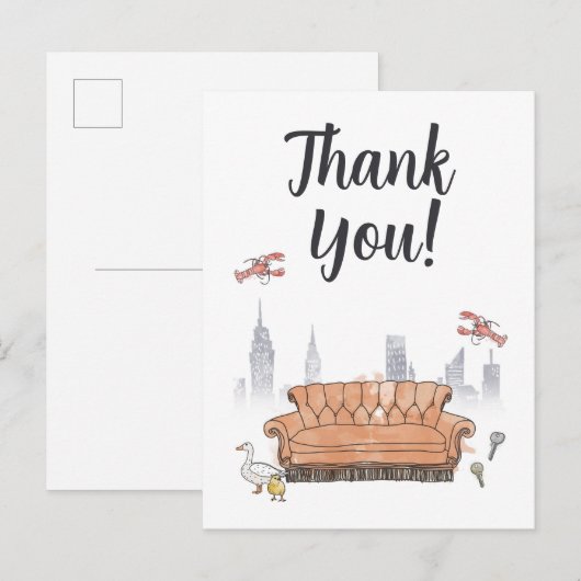 VRIENDEN™ | Central Perk Bedankt Briefkaart (Voorkant / Achterkant)