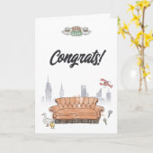 VRIENDEN™ | Central Perk Gefeliciteerd Kaart (Gele Bloem)