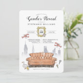 VRIENDEN™ | Central Perk Geslacht onthullen Baby s Kaart (Staand voorkant)