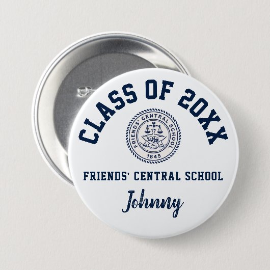 Vrienden 'Central School Button Logo Custom (Voorkant /achterkant)