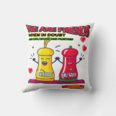 Vrienden chilisaus en mosterdsaus 071502 kussen (Achterkant)