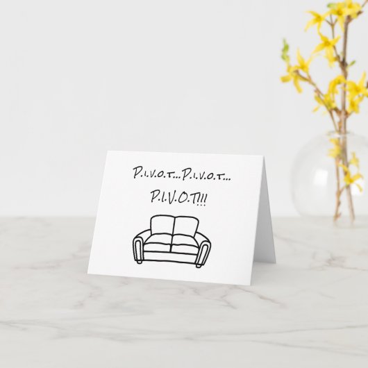 Vrienden Couch - blanco kaart (Gele Bloem)