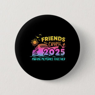 Vrienden Cruise Squad maken herinneringen zomer sa Ronde Button 5,7 Cm