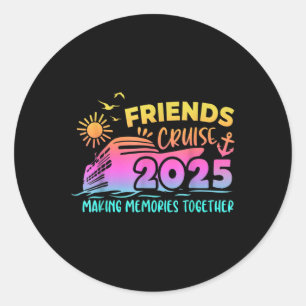Vrienden Cruise Squad maken herinneringen zomer sa Ronde Sticker