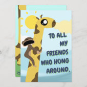 "Vrienden" Dank je kaart (Voorkant / Achterkant)