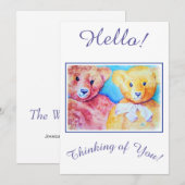 Vrienden Denken aan u Vakantie Kaart (Voorkant / Achterkant)