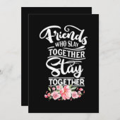 Vrienden Die Bij Elkaar Blijven Kaart (Voorkant / Achterkant)