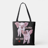 Vrienden die geen Canvas tas van de Vruchtvarkens  (Achterkant)