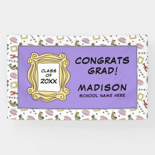 VRIENDEN™ | Die met het Afstuderen Spandoek (Horizontaal)