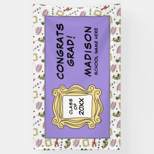 VRIENDEN™ | Die met het Afstuderen Spandoek (Verticaal)