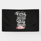 Vrienden die samen blijven spandoek (Horizontaal)