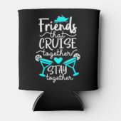 Vrienden die samen cruisen blijven samen cadeau blikjeskoeler (Voorkant)