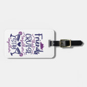 Vrienden die samen cruisen op vakantie bagagelabel (Voorkant horizontaal)