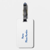 Vrienden die samen cruisen op vakantie bagagelabel (Achterkant verticaal)