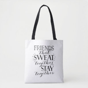 Vrienden die samen gym canvas tas zweten