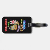 Vrienden die samen lezen, blijven bij elkaar bagagelabel (Achterkant horizontaal)