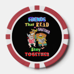 Vrienden die samen lezen, blijven bij elkaar poker chips