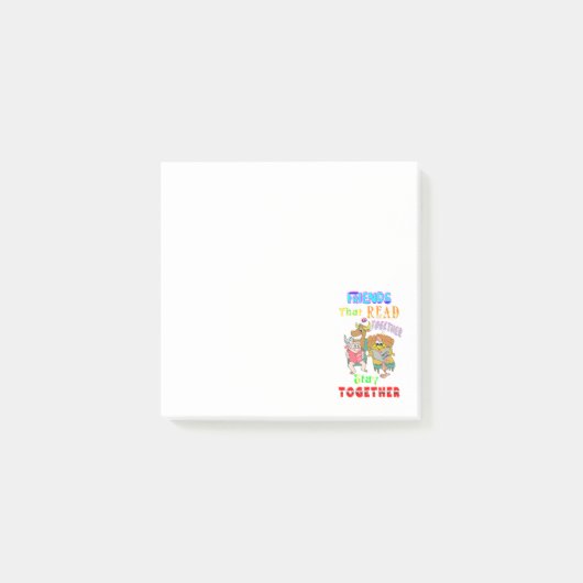 Vrienden die samen lezen, blijven bij elkaar post-it® notes (Voorkant)