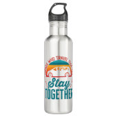 Vrienden die samen reizen, blijven samen waterfles  (Voorkant)