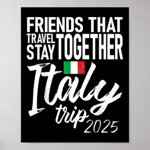Vrienden die samen reizen Italië reis 2025 Poster