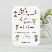 Vrienden die samenkomen kaart (Staand voorkant)