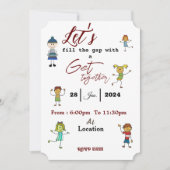 Vrienden die samenkomen kaart (Voorkant)