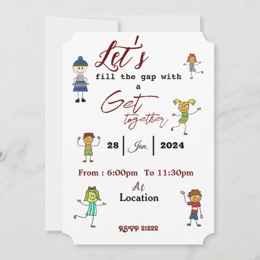 Vrienden die samenkomen kaart (Voorkant)