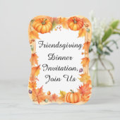 Vrienden die uitnodigen voor een diner, doe mee kaart (Staand voorkant)