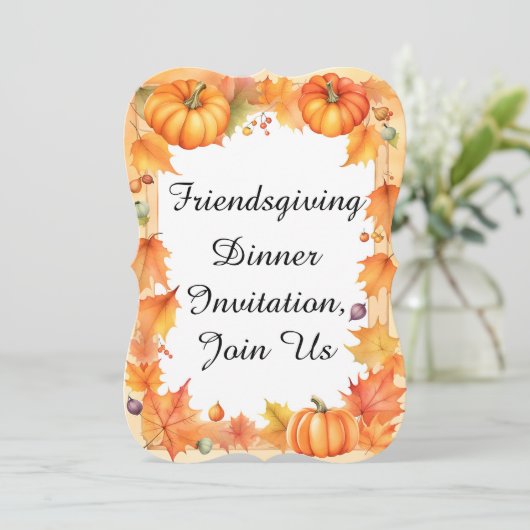 Vrienden die uitnodigen voor een diner, doe mee kaart (Staand voorkant)