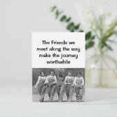 Vrienden die we onderweg ontmoeten Vriendschapsquo Briefkaart (Staand voorkant)