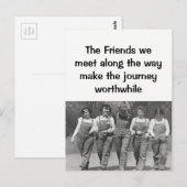 Vrienden die we onderweg ontmoeten Vriendschapsquo Briefkaart (Voorkant / Achterkant)