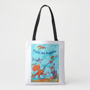 Vrienden en Anemones Canvas tas